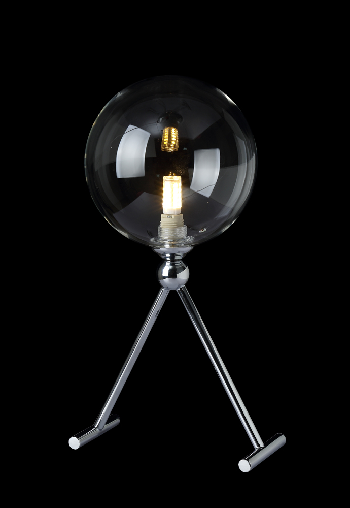 Настольная лампа Crystal Lux FABRICIO LG1 CHROME/TRANSPARENTE FABRICIO LG1 CHROME/TRANSPARENTE Прозрачный