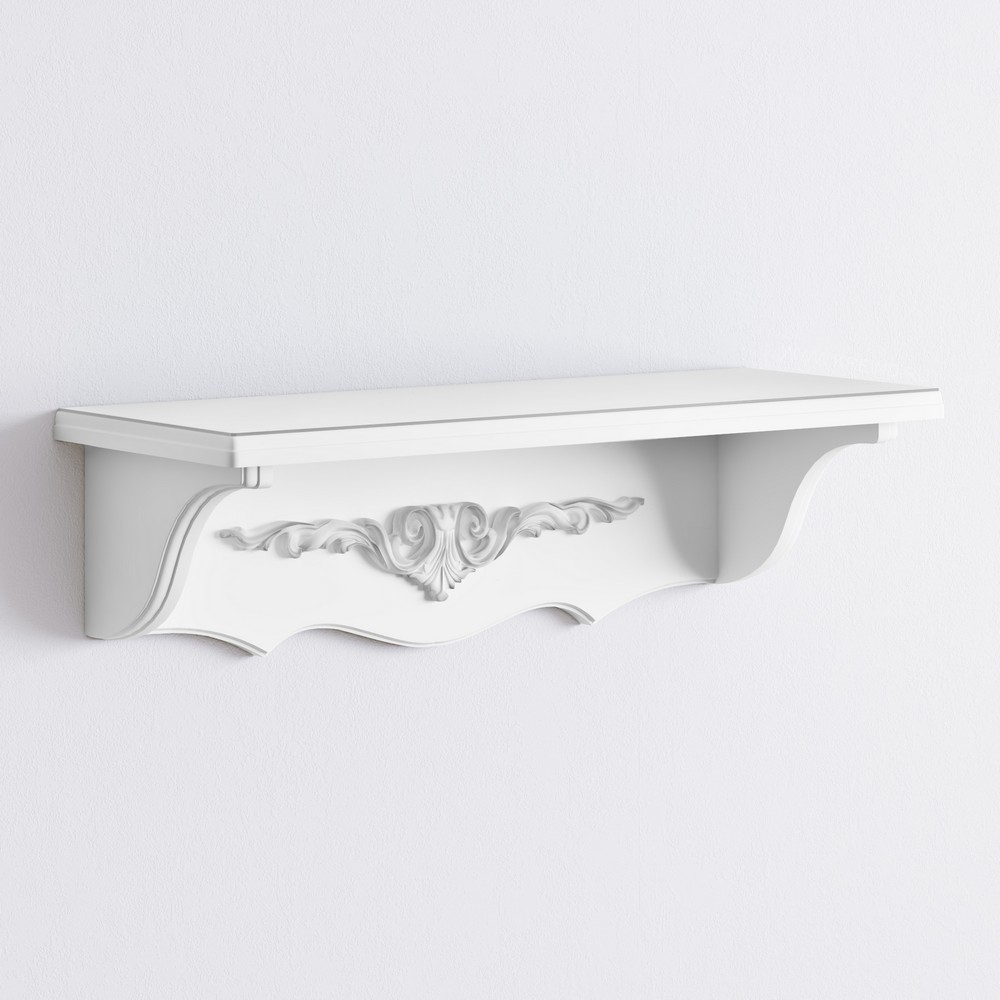 Полка Silvery Rome Белый с серебряной патиной RPL060-K00-S RPL060-K00-S Белый с серебряной патиной