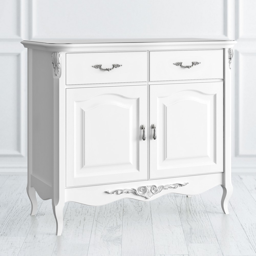 Комод Silvery Rome Белый с серебряной патиной S126-K00-S Kreind  S126-K00-S Белый с серебряной патиной