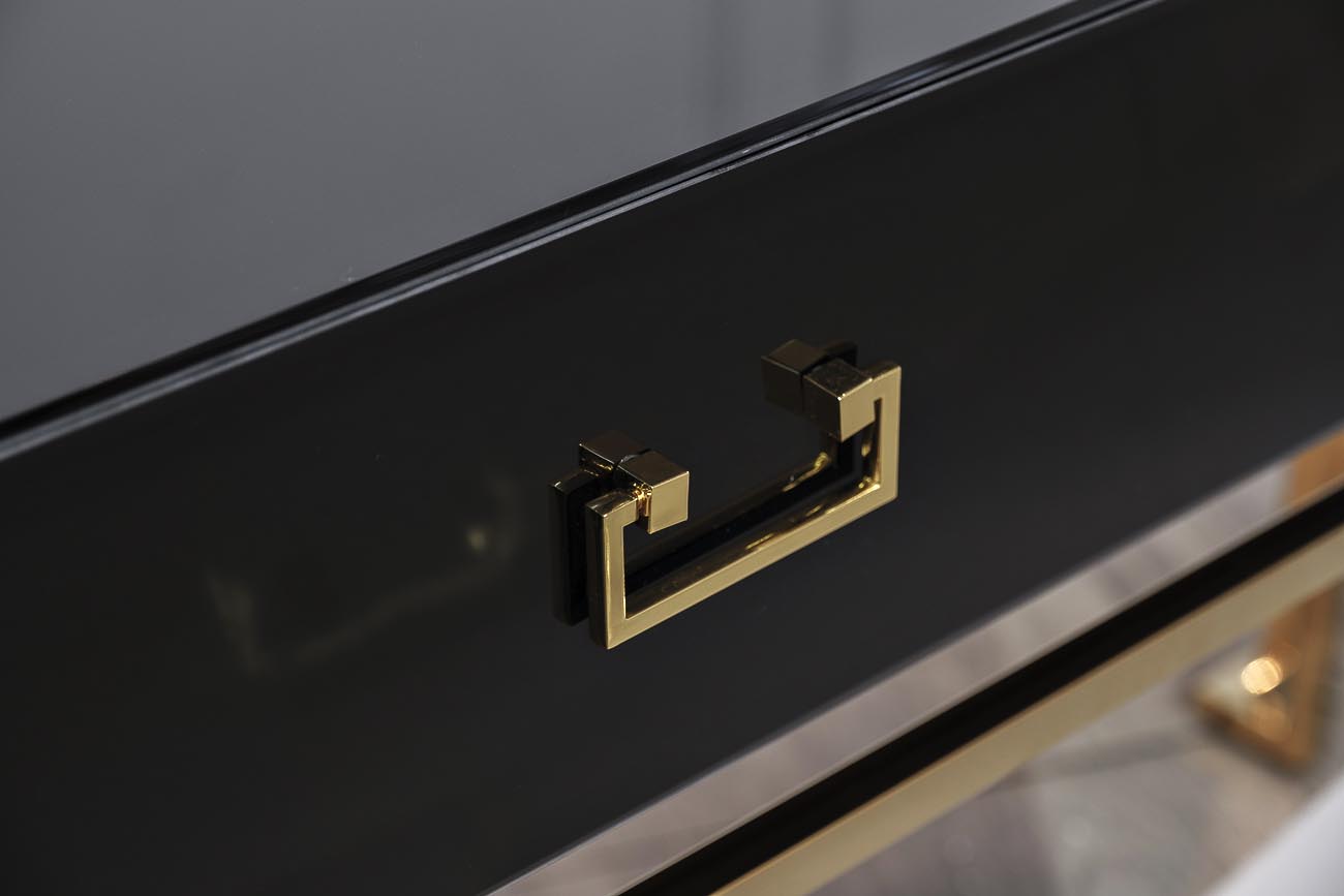 KFG058 Консоль черная 2 ящика  120*42*77см Garda Decor KFG058 