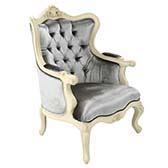 Кресло Милано MK-1898-IV (цвет патины: золото) 84х86х165 см Слоновая кость