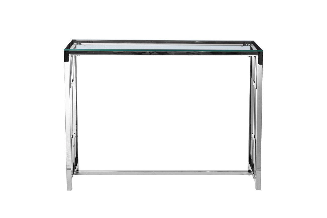 47ED-CST072 Консоль прозр.стекло/хром 100*30*78см Garda Decor 47ED-CST072 