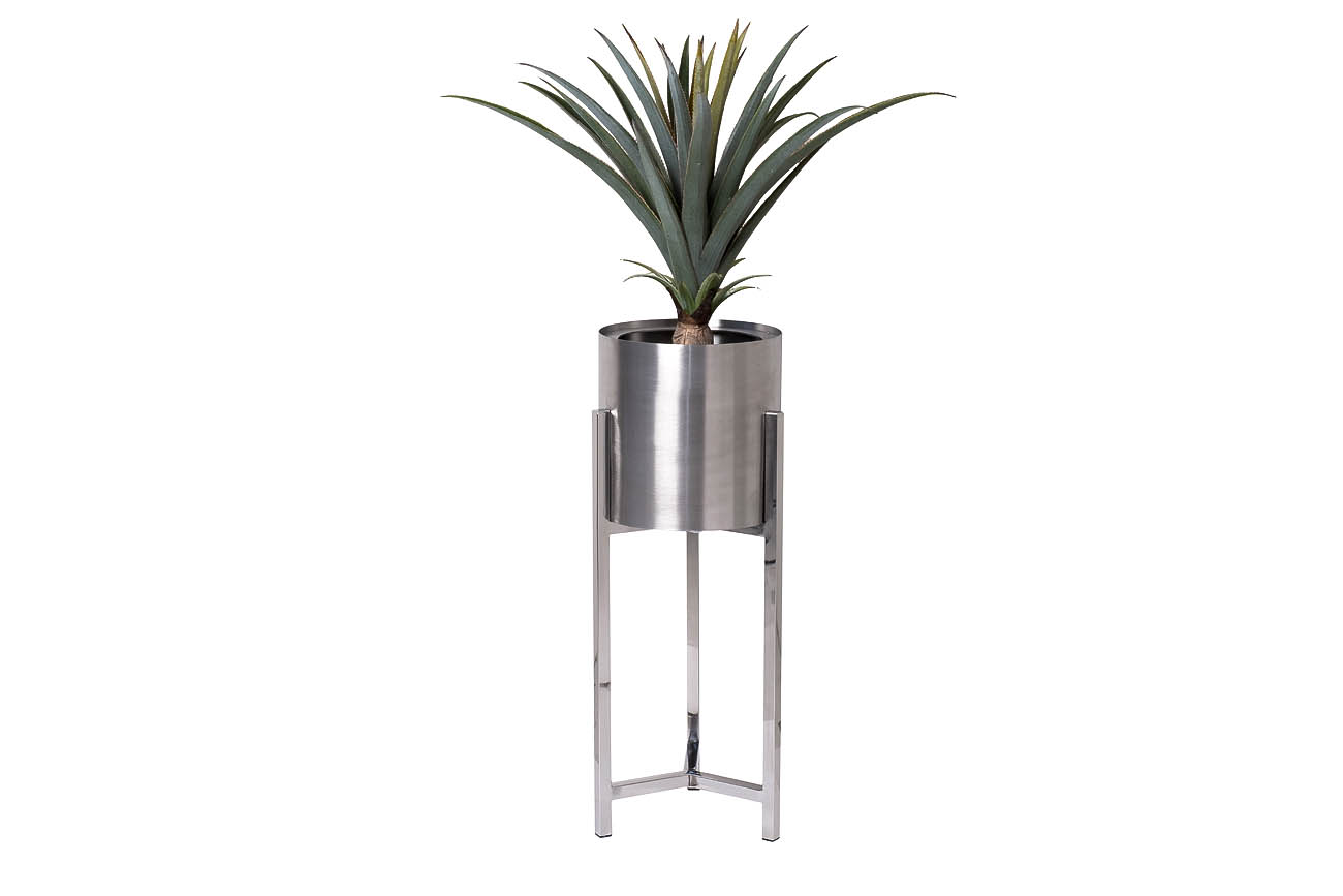 13RXFP3105L-SILVER Подставка под цветы серебро d25*70cм Garda Decor 13RXFP3105L-SILVER 