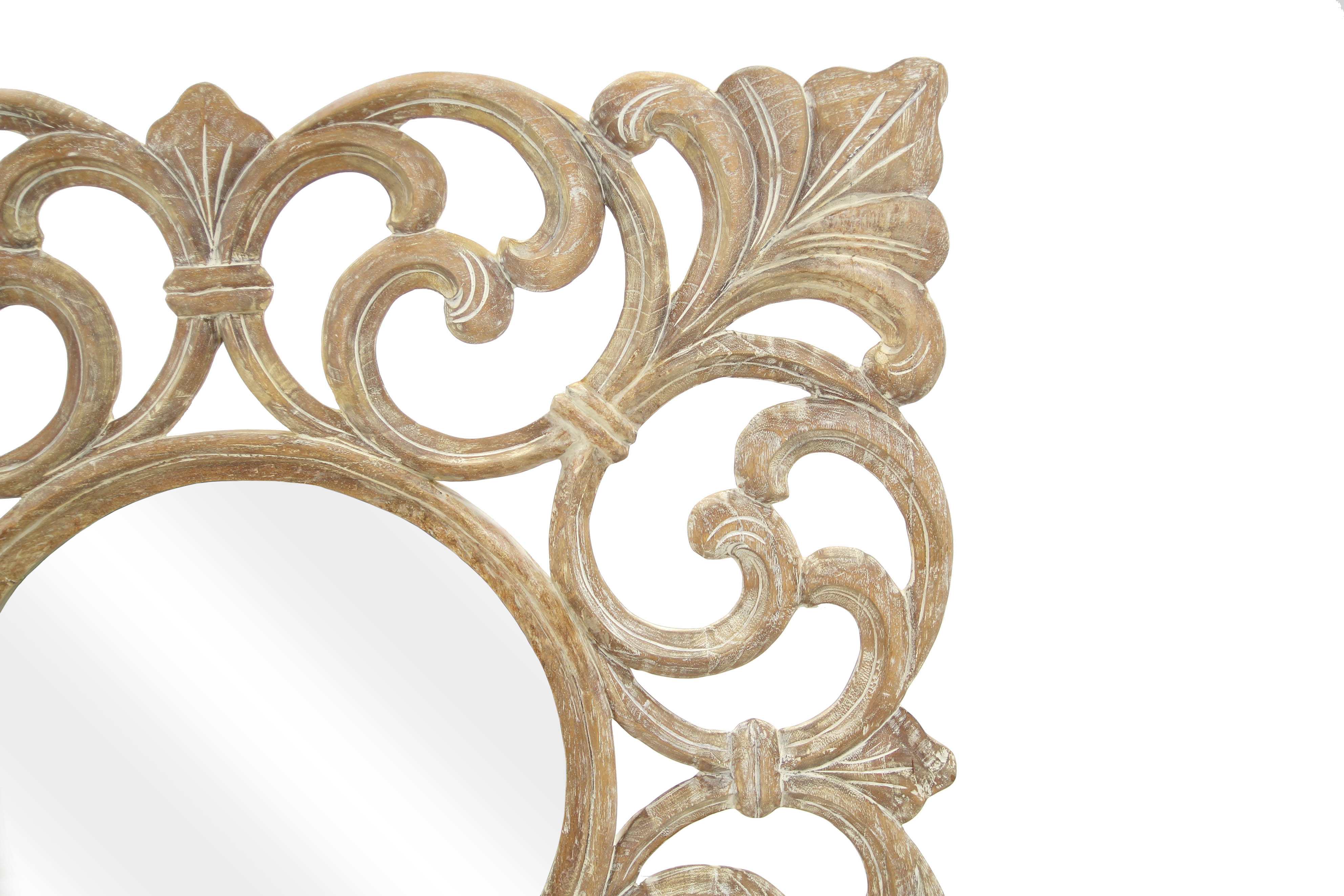 Зеркало Carved MK-3206-CE 100х4х100 см Античный бежевый MK-3206-CE Античный бежевый