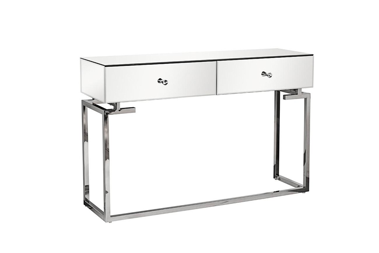 KFG075 Консоль зеркальная с двумя ящиками 120*35*77см Garda Decor KFG075 