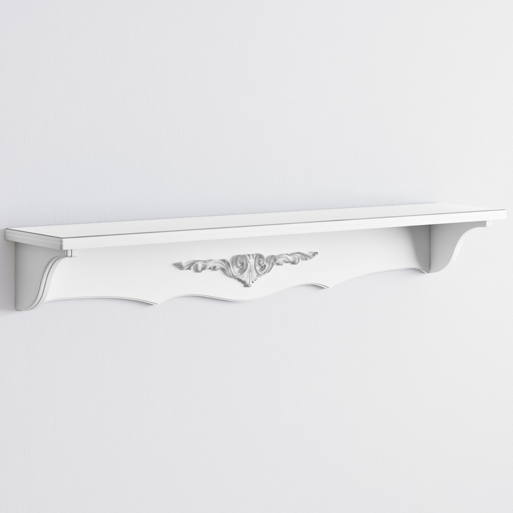 Полка Silvery Rome Белый с серебряной патиной RPL110-K00-S RPL110-K00-S Белый с серебряной патиной