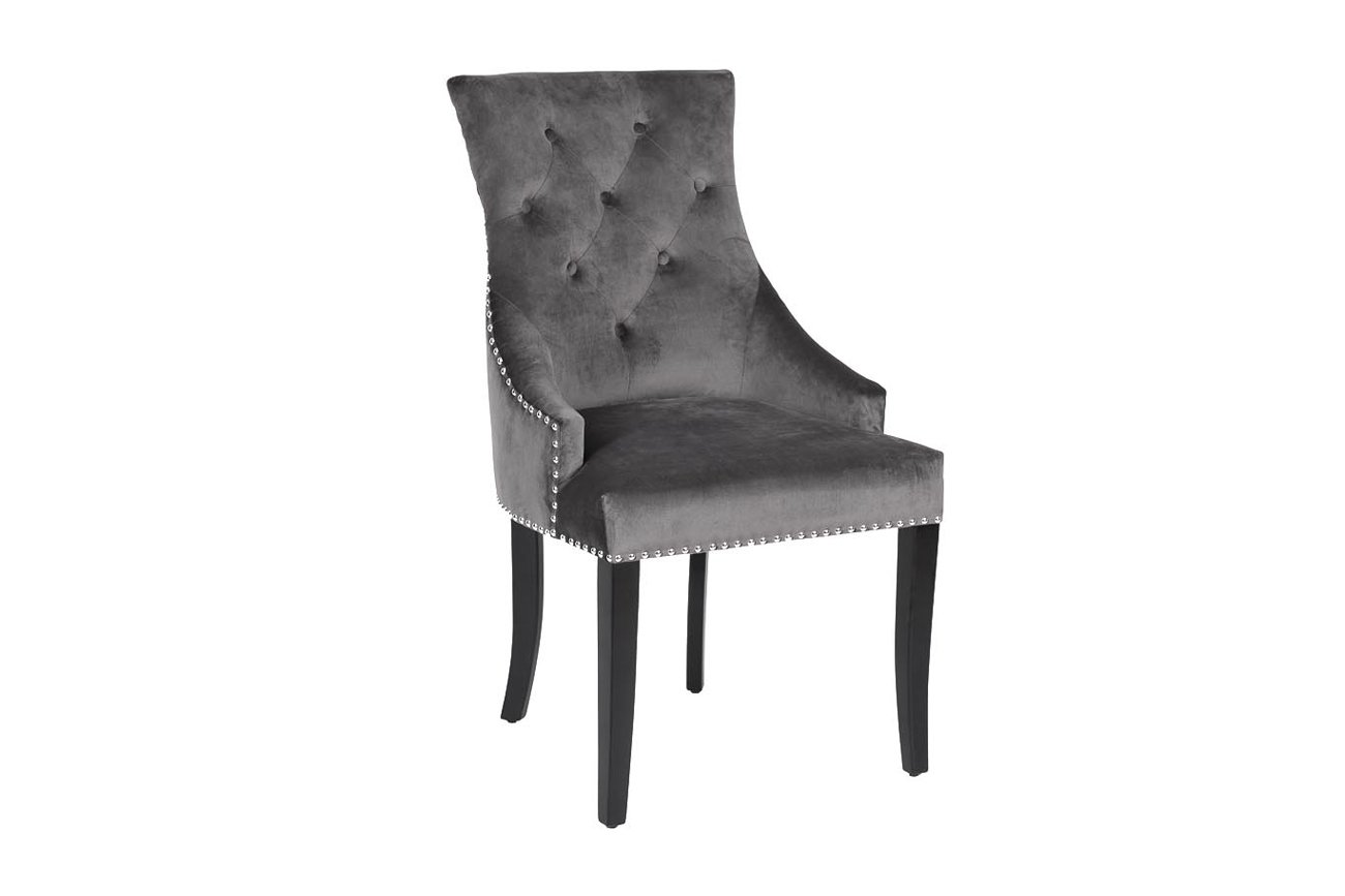 Стул 236 велюр серый Riv96 63*56*98см Garda Decor 236-2K-СЕРЫЙ-Riv96 