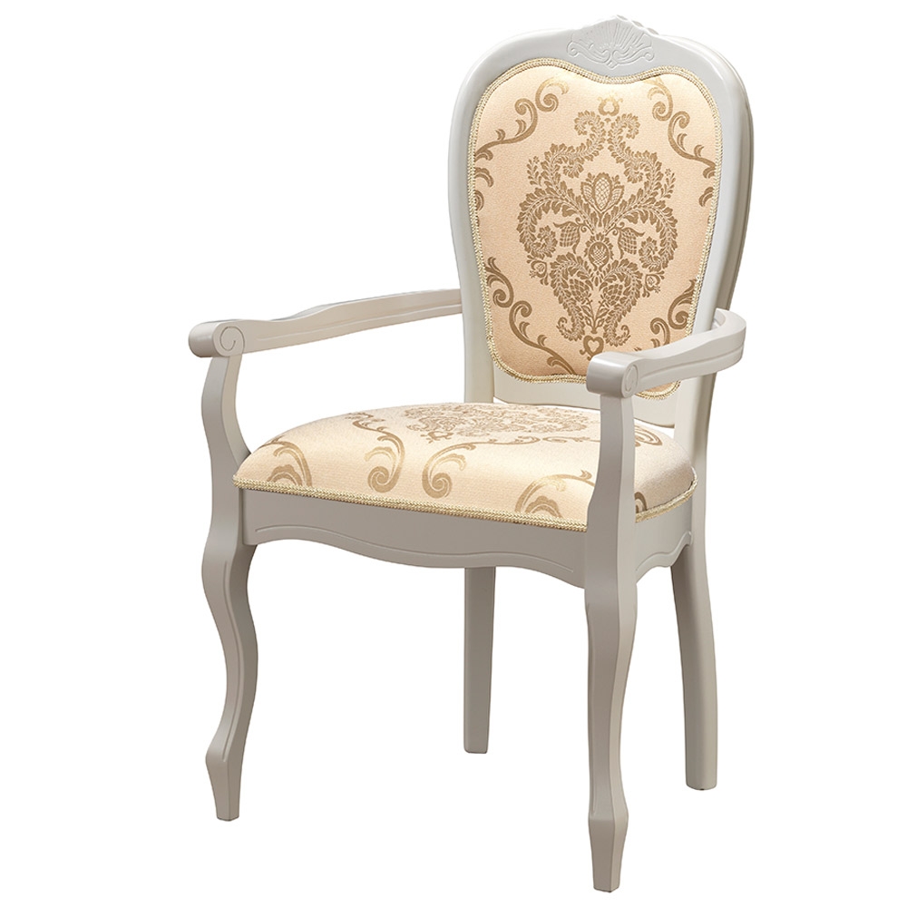 Стул Princess MK-1207-BW с подлокотниками 60х45х97 см Молочный MK-1207-BW Молочный