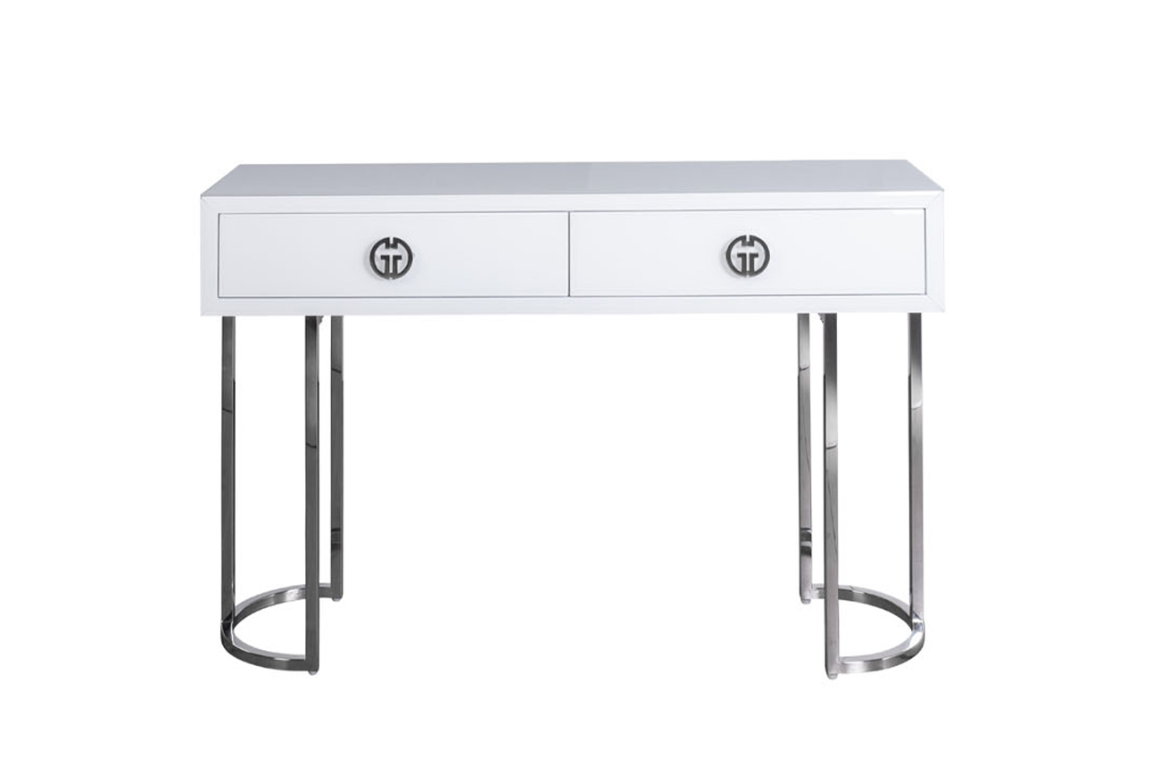 KFG16702 Консоль GD 2 ящика белая 120*30*78см Garda Decor KFG16702 
