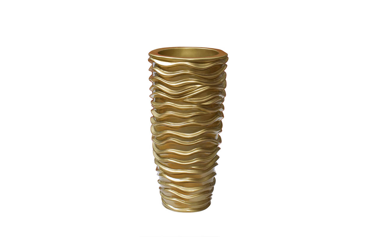 ZS-C845-26 Кашпо 32*32*65см цвет золото Garda Decor ZS-C845-26 