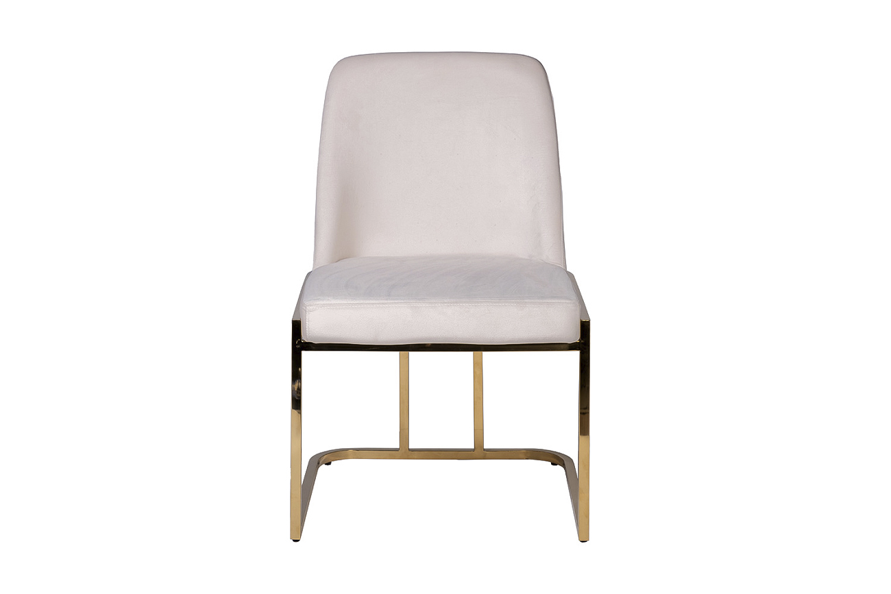 GY-DC8365GOLD-CR Стул велюр кремовый/золото 54*56*89см Garda Decor GY-DC8365GOLD-CR 