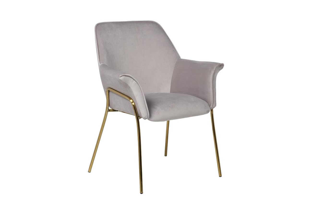 30C-1127-Z GRE Кресло велюр светло-серый 71*58*87см Garda Decor 30C-1127-Z GRE 