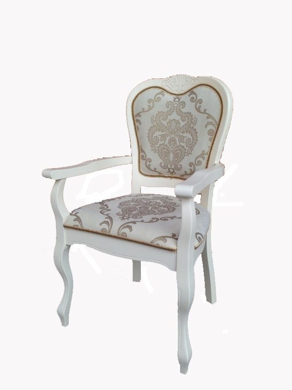 Стул Princess MK-1207-BW с подлокотниками 60х45х97 см Молочный MK-1207-BW Молочный