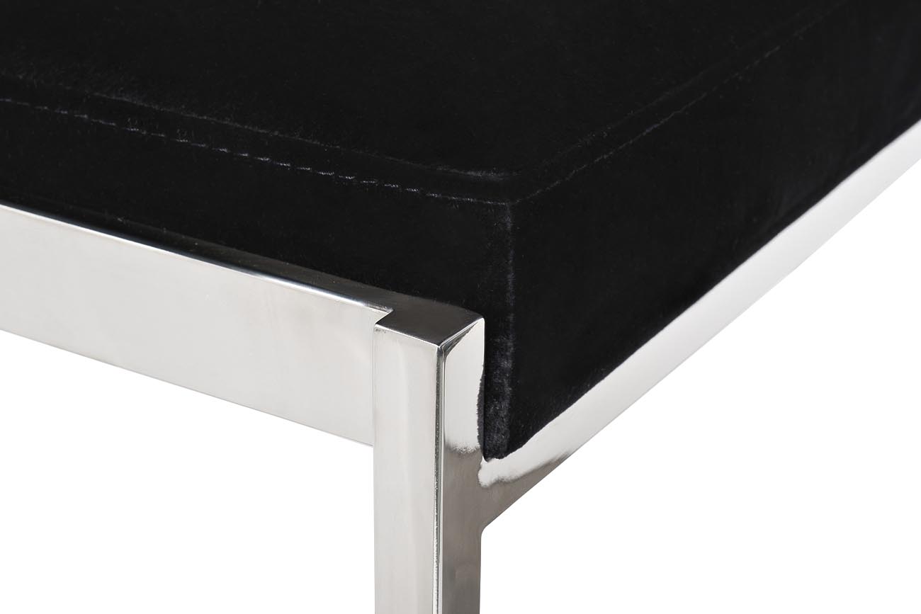 GY-B8216-BL Стул барный, велюр черный/хром  49*55*85см Garda Decor GY-B8216-BL 