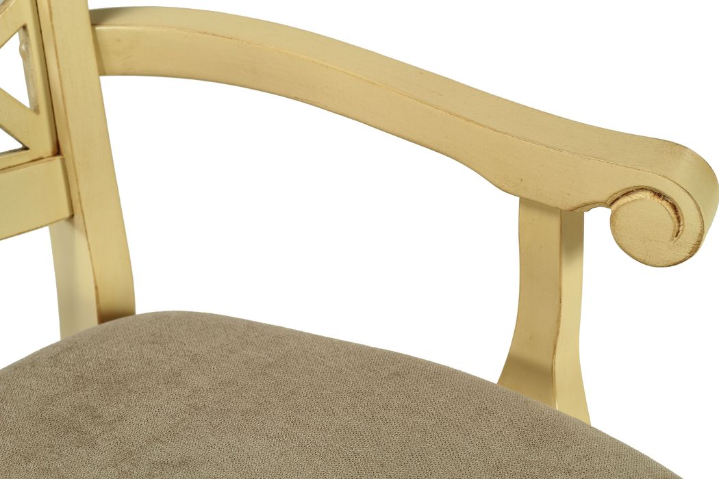 Стул Charlize MK-4521-IV с подлокотниками (цвет патины: коричневый) 51х56х103 см Слоновая кость MK-4521-IV Слоновая кость