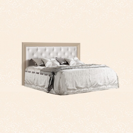Кровать 2-х спальная (1,4 м) с мягким элементом Амели (Цвет: Штрих)
