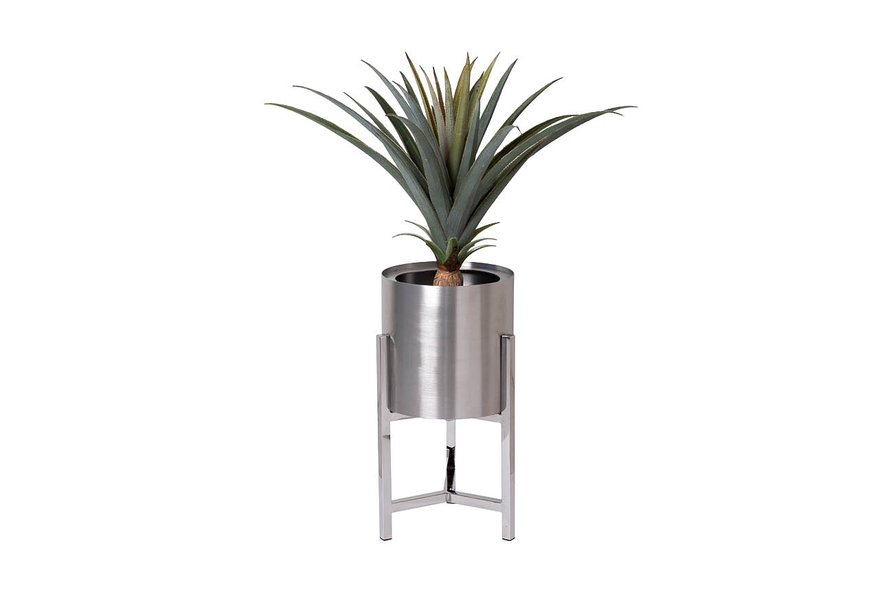 13RXFP3105M-SILVER Подставка под цветы серебро d25*50cм Garda Decor 13RXFP3105M-SILVER 
