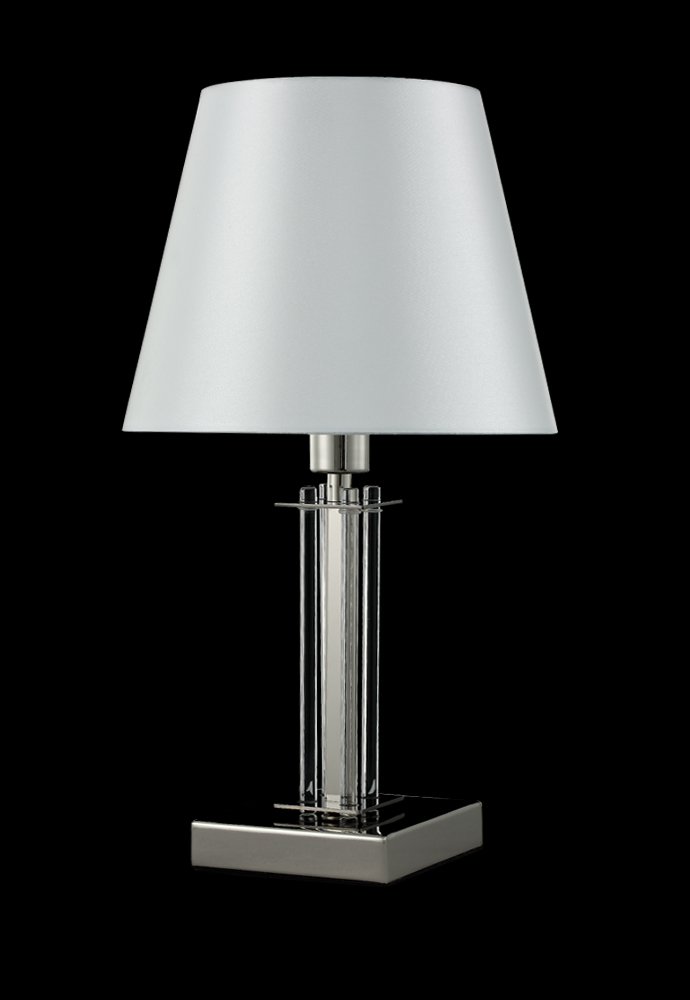 Настольная лампа Crystal Lux NICOLAS LG1 NICKEL/WHITE NICOLAS LG1 NICKEL/WHITE Серебряный