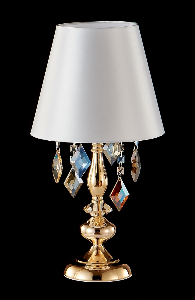 Настольная лампа Crystal Lux MERCEDES LG1 GOLD/COLOR MERCEDES LG1 GOLD/COLOR Белый