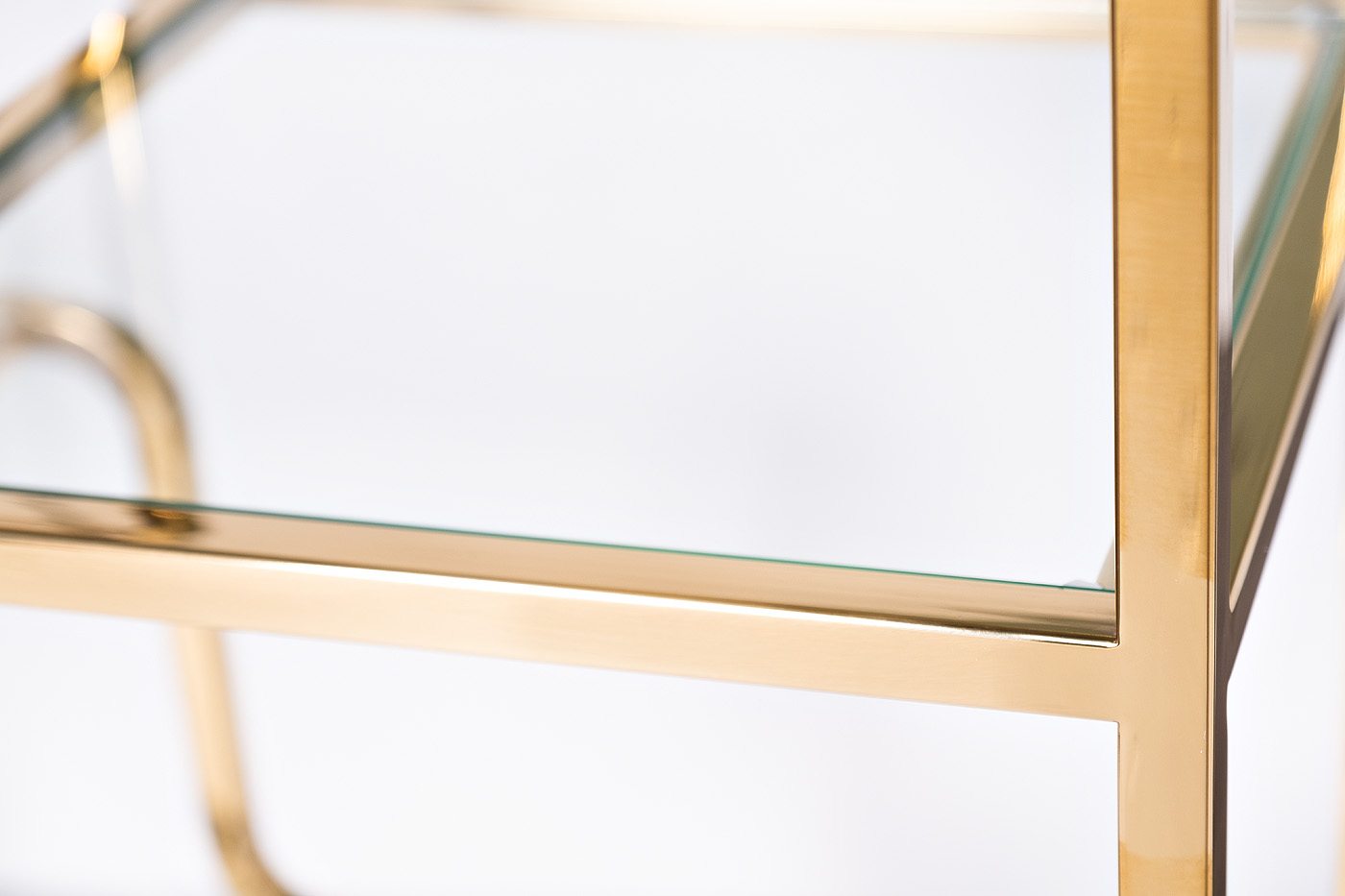46AS-SH1652-GOLD Стеллаж золотистый/прозр. стекло 90*40*200см Garda Decor 46AS-SH1652-GOLD 