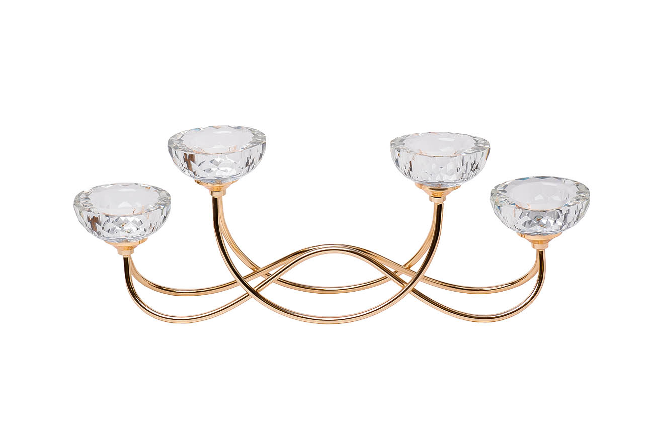 2KG195102CG Подсвечник 45*9*15см цвет золото Garda Decor 2KG195102CG 