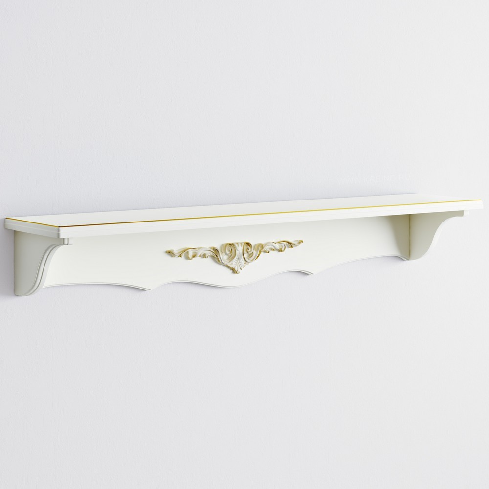 Полка Romantic Gold Слоновая кость с золотой патиной RPL110-K02-G RPL110-K02-G Слоновая кость с золотой патиной