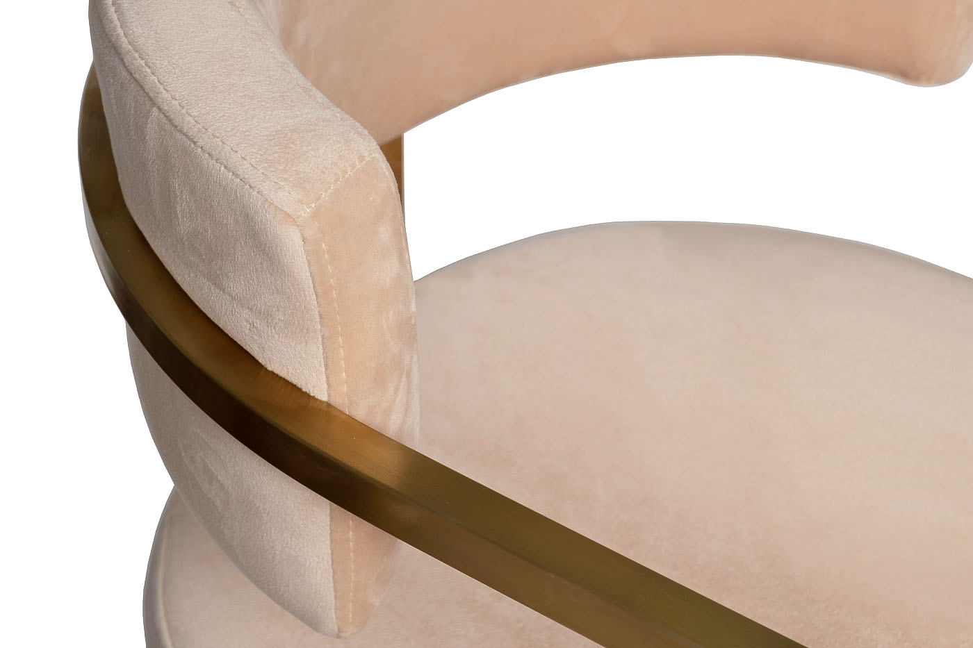 76AR-603GOLD-BG Стул полубарный велюр беж/мат. золото 52*55*91см Garda Decor 76AR-603GOLD-BG 