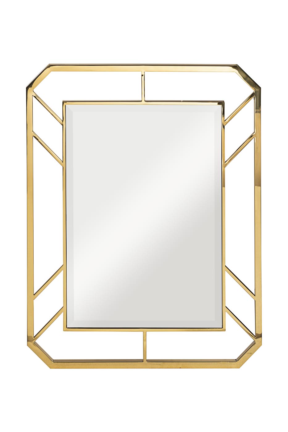 KFG081 Зеркало прямоугольное в метал. раме цвет золото 71*91*2см Garda Decor KFG081 