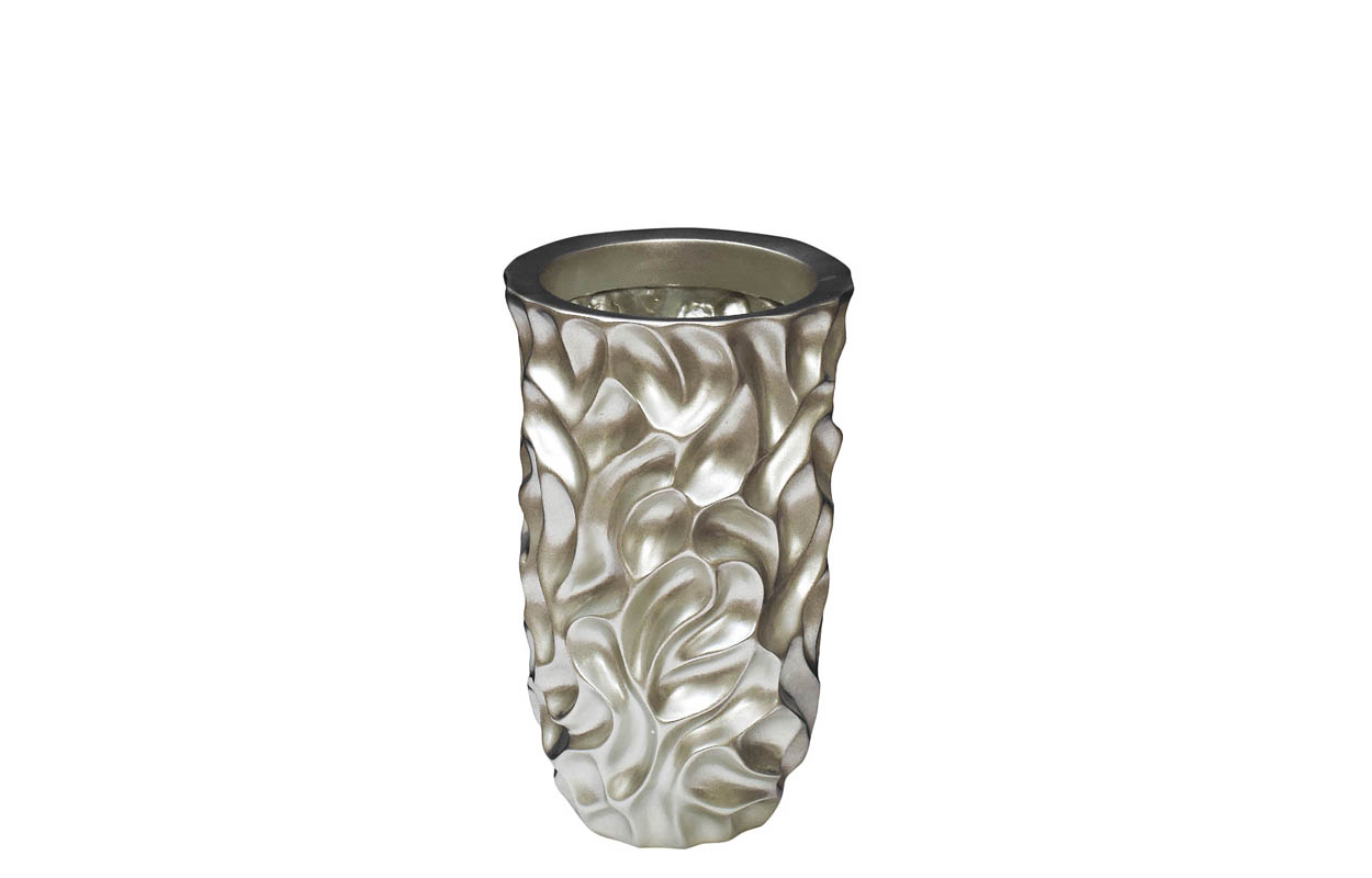 ZS-C847-19 Кашпо 30*30*48см цвет серебро Garda Decor ZS-C847-19 