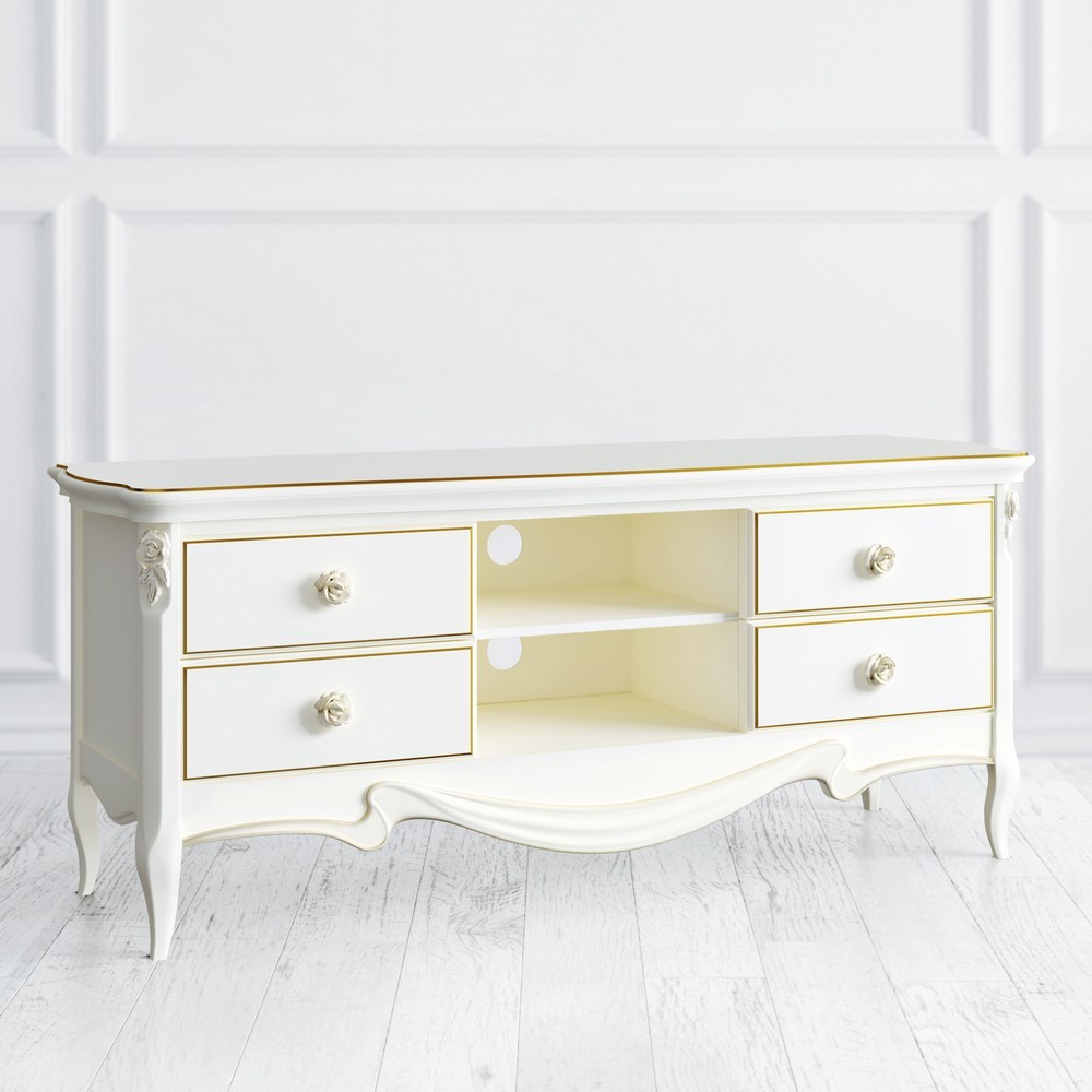 Тумба ТВ Lady Rose Слоновая кость с золотой патиной GL116-K02-G Kreind  GL116-K02-G Слоновая кость с золотой патиной