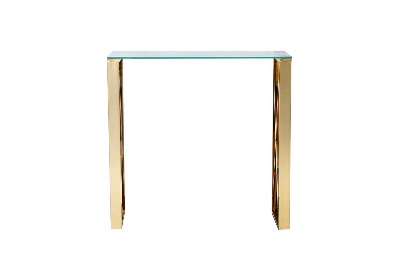 47ED-CST008/80GOLD Консоль прозр.стекло/золото 80*30*78см Garda Decor 47ED-CST008/80GOLD 
