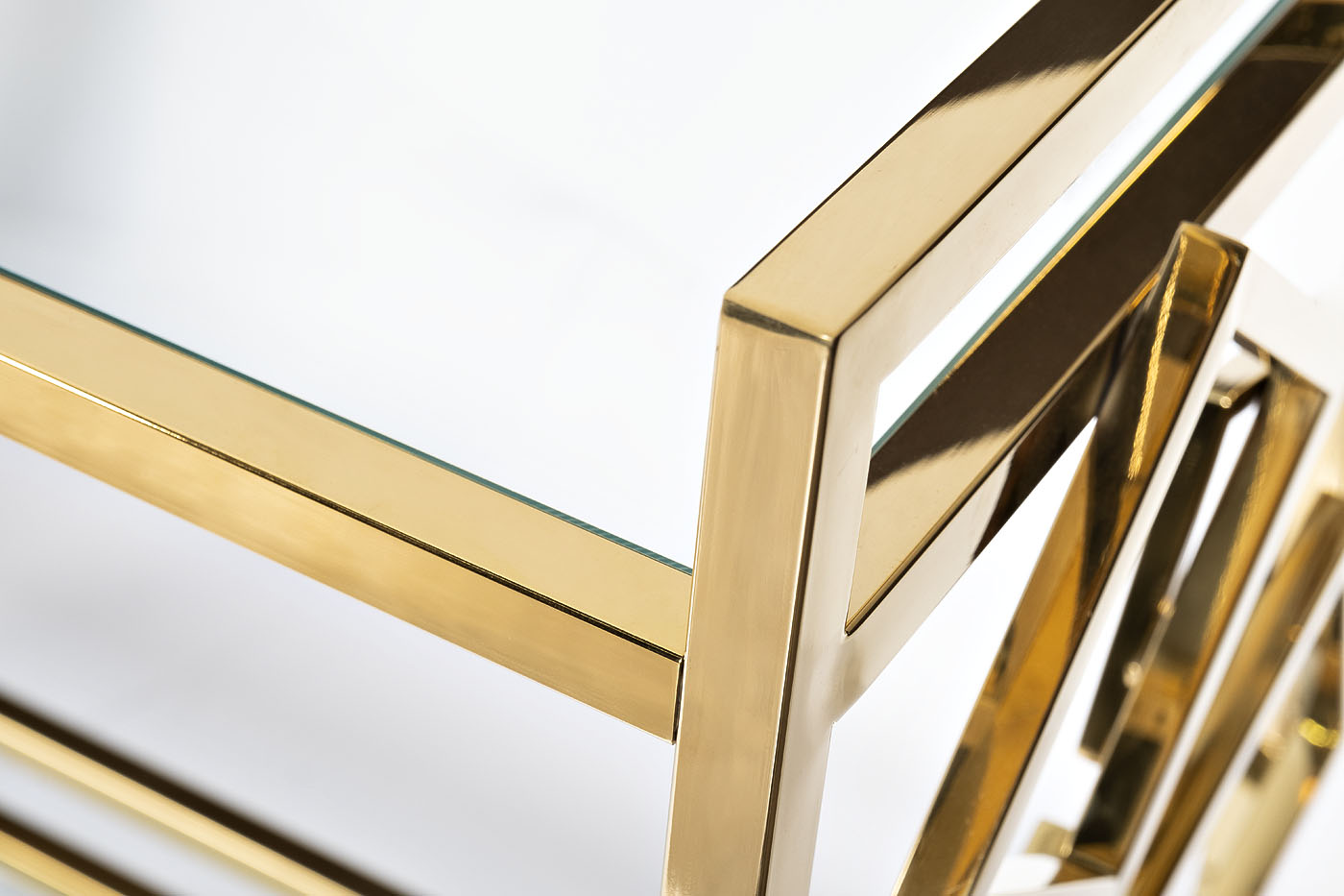 GY-CRT8164GOLD Стол-тележка сервировочн ст.прозр/золото 80*40*83 Garda Decor GY-CRT8164GOLD 