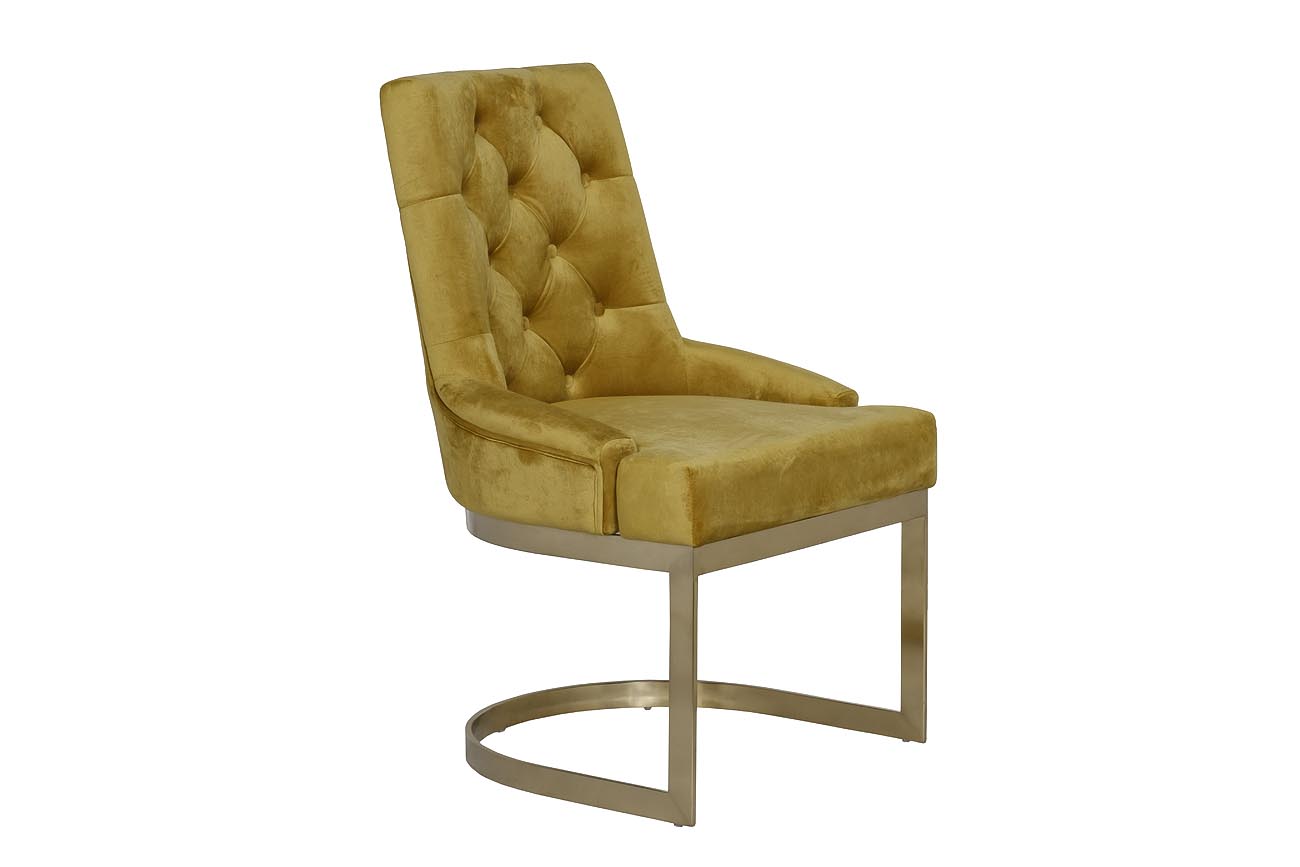 76AR-6210GOLD-OLV Стул велюр оливковый/матовое золото 65*61*93см Garda Decor 76AR-6210GOLD-OLV 