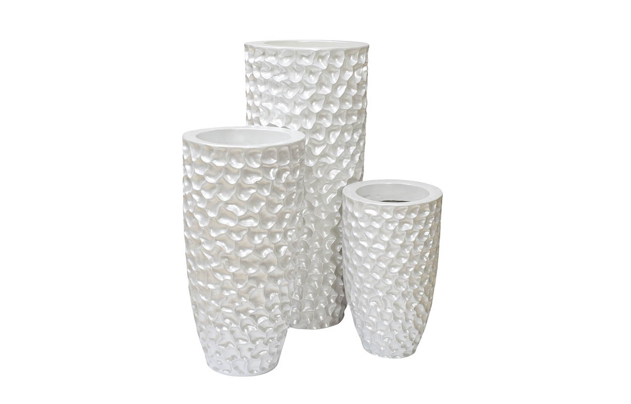 ZS-C785-27 Кашпо 33*33*69см цвет жемчужно-белый Garda Decor ZS-C785-27 