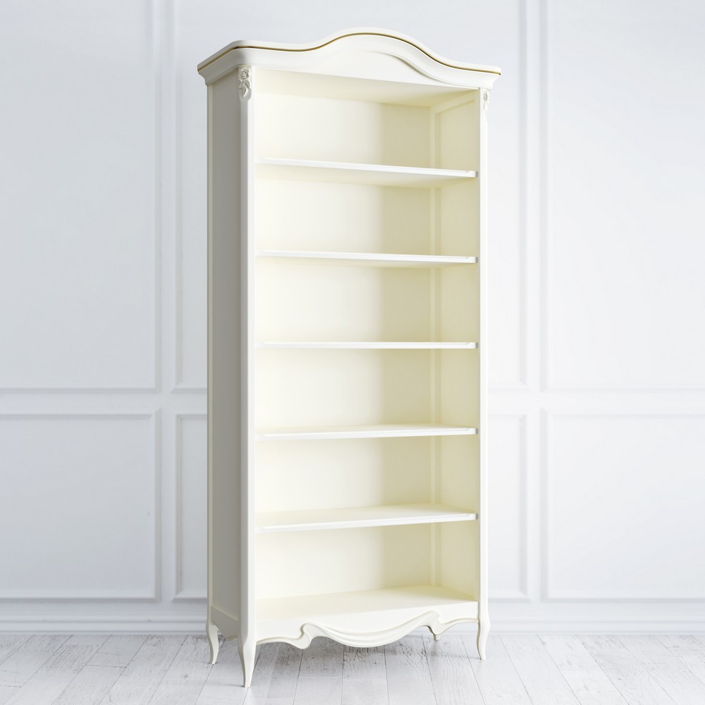 Книжный шкаф Lady Rose Слоновая кость с золотой патиной GL137H-K02-G Kreind  GL137H-K02-G Слоновая кость с золотой патиной