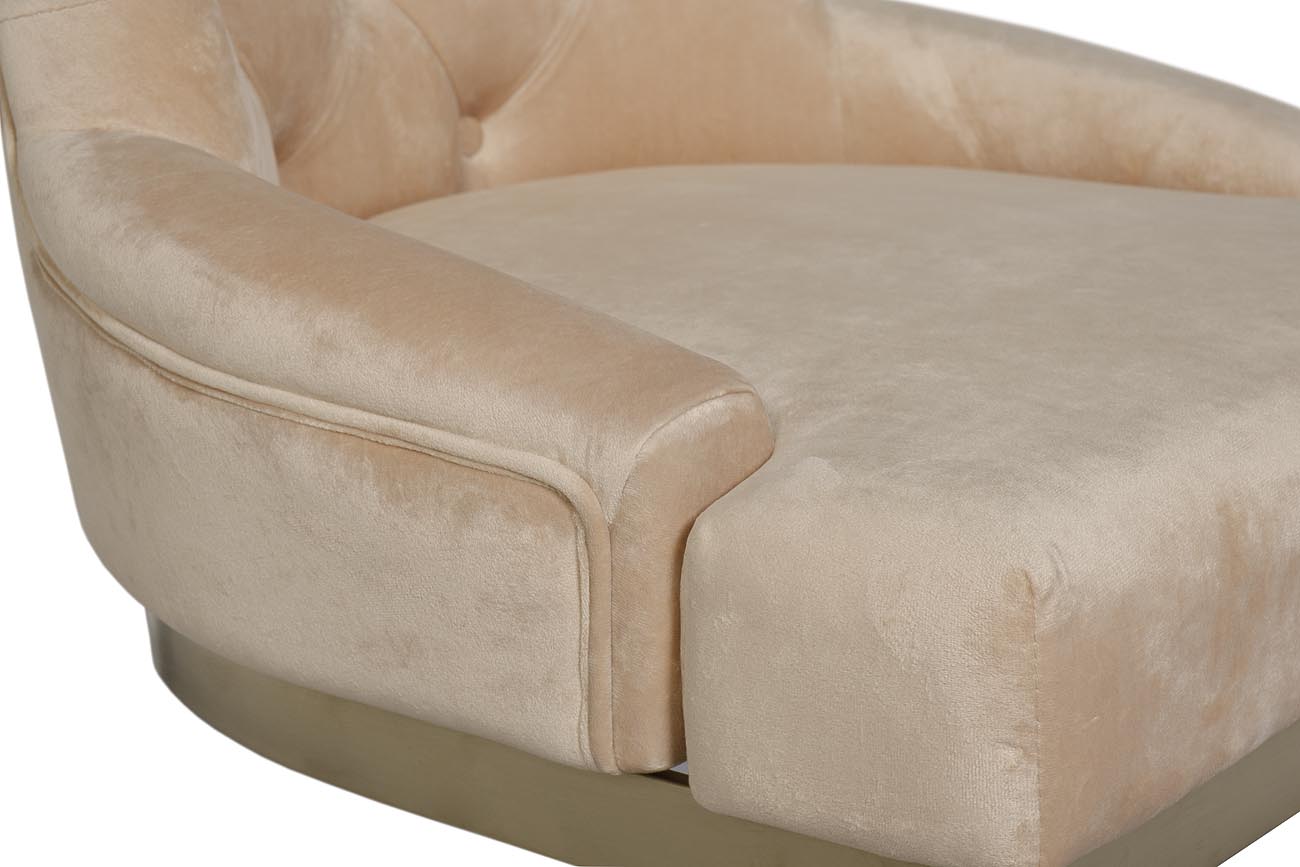 76AR-6210GOLD-BG Стул велюр бежевый/матовое золото 65*61*93см Garda Decor 76AR-6210GOLD-BG 