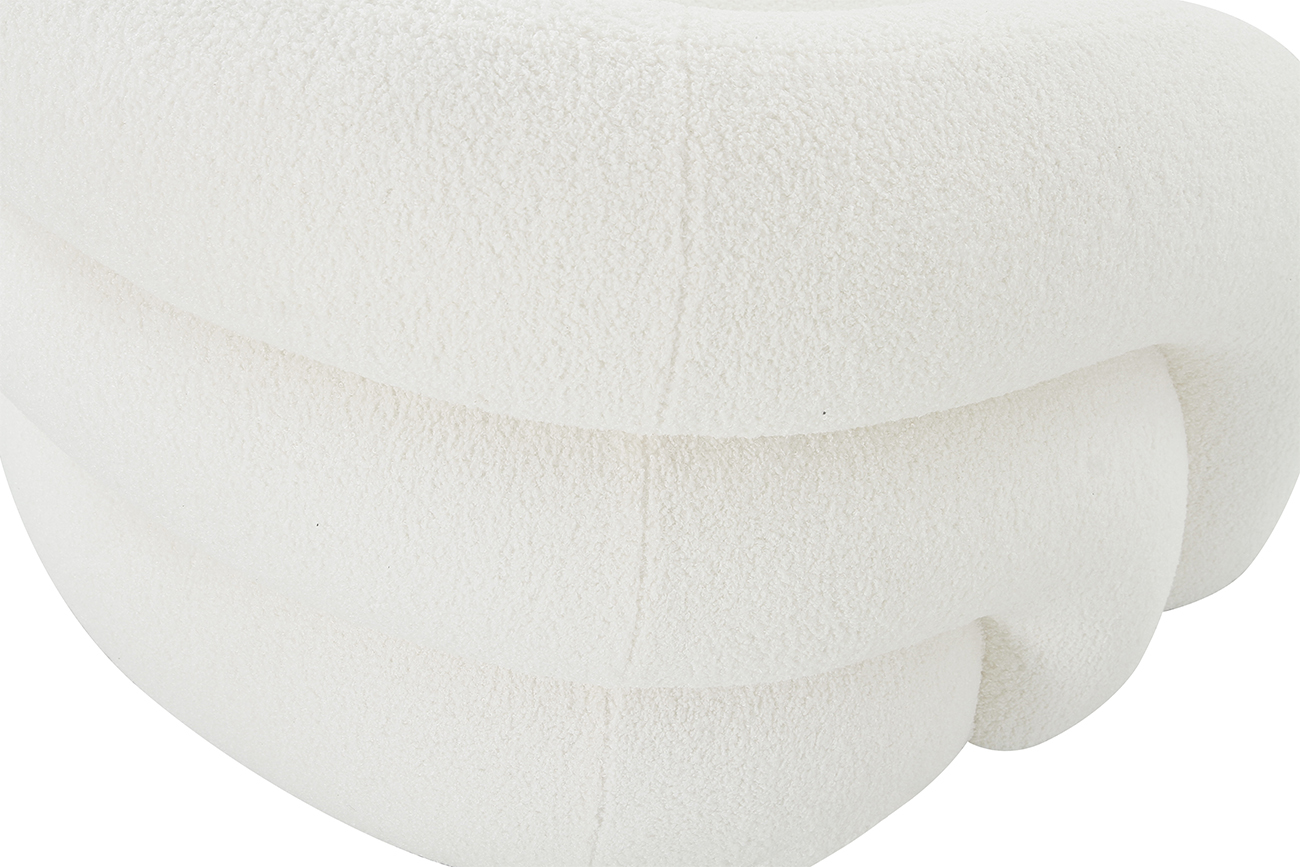 DY-KRES-117 BEL Кресло поворотное, иск.мех белый 94*83*70см Garda Decor DY-KRES-117 BEL 