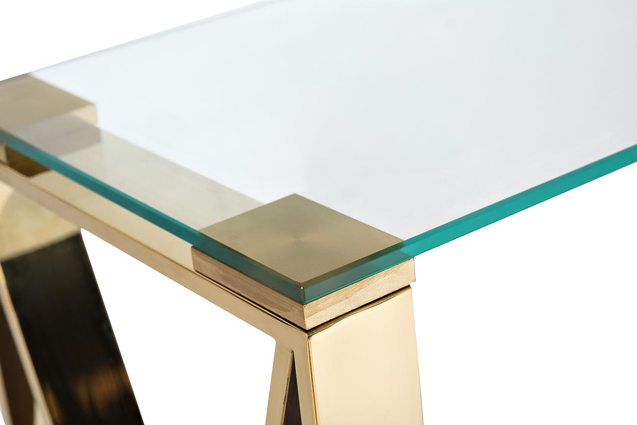 47ED-CST008/80GOLD Консоль прозр.стекло/золото 80*30*78см Garda Decor 47ED-CST008/80GOLD 