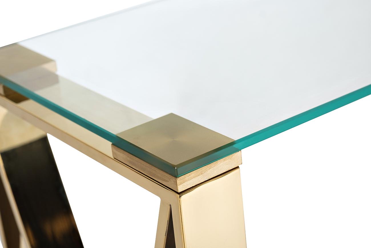 47ED-CST008/80GOLD Консоль прозр.стекло/золото 80*30*78см Garda Decor 47ED-CST008/80GOLD 