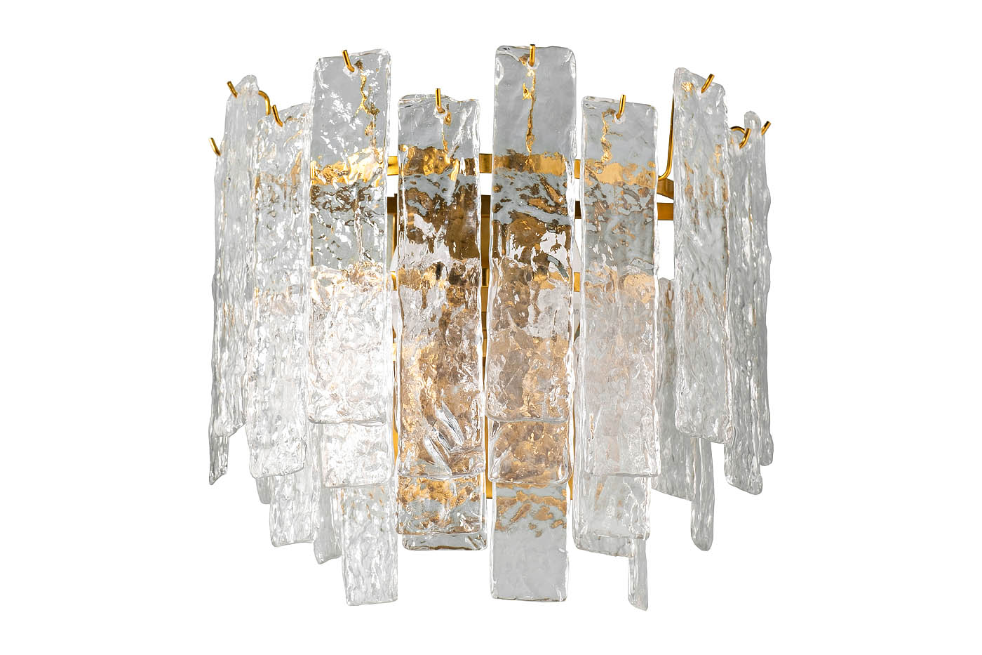 K2KG0998W-2B Бра "Ice" рифленое стело/латунь L19*W36*H32см Garda Decor K2KG0998W-2B 
