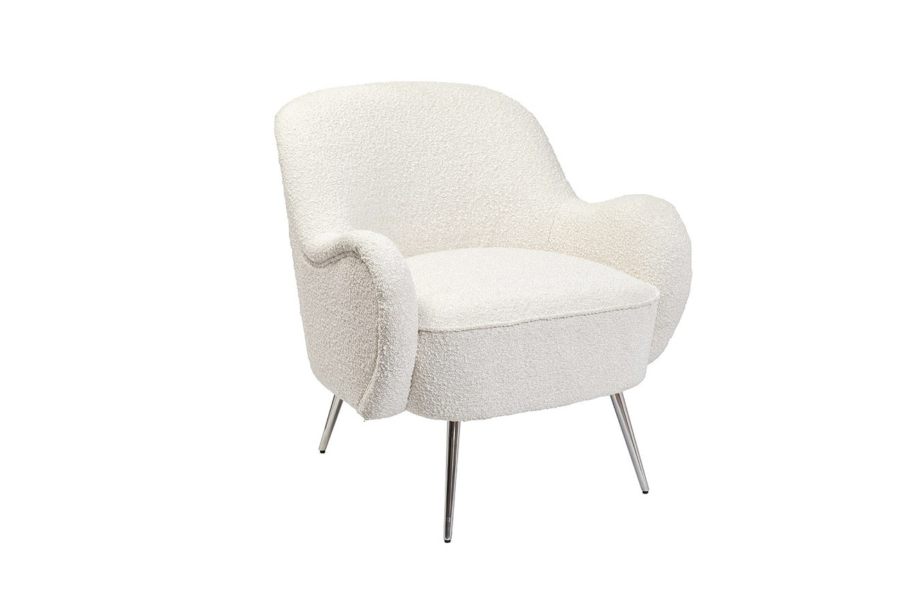 48MY-2688 CRE SL Кресло букле кремовое 72*75*76см мет.ножки Garda Decor 48MY-2688 CRE SL 