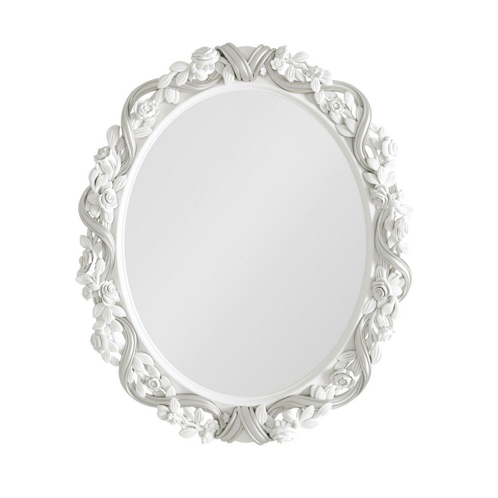 Зеркало Silvery Rome Белый с серебряной патиной MR001L-K00-S Kreind  MR001L-K00-S Белый с серебряной патиной