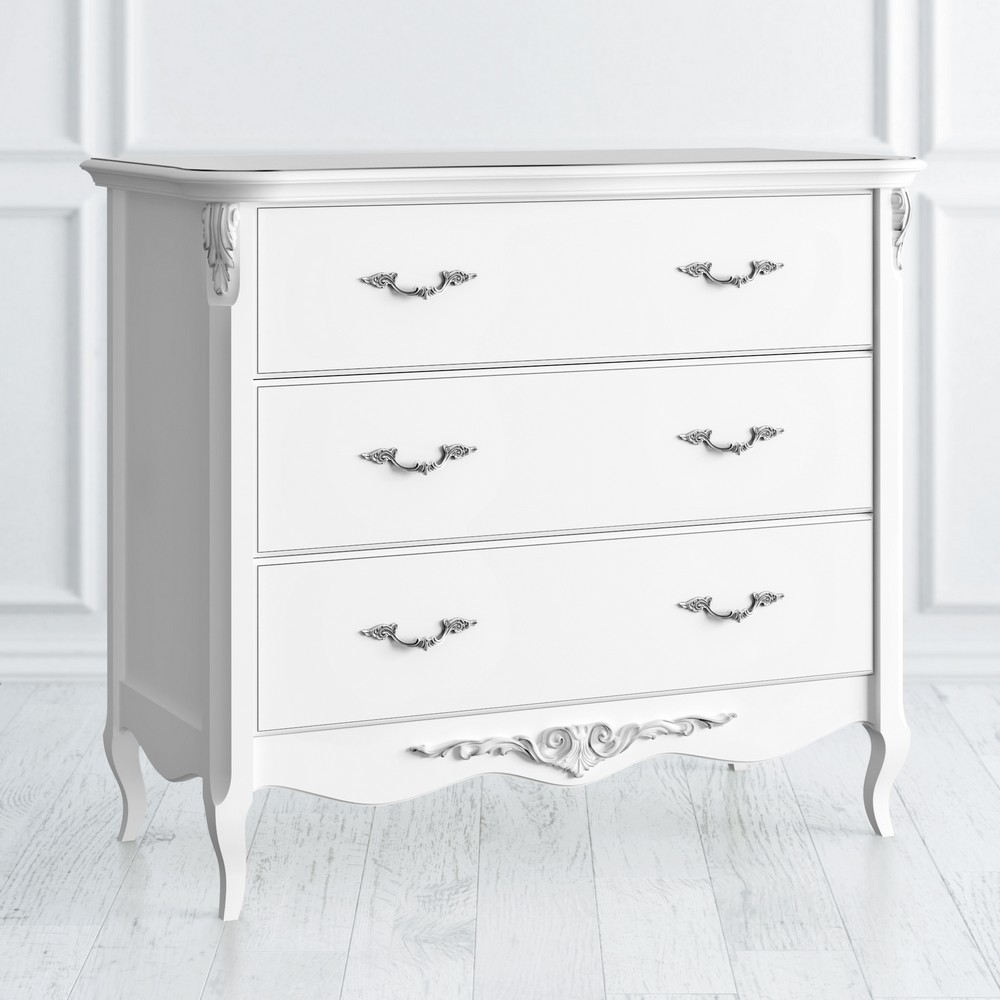 Комод Silvery Rome Белый с серебряной патиной S226-K00-S Kreind  S226-K00-S Белый с серебряной патиной