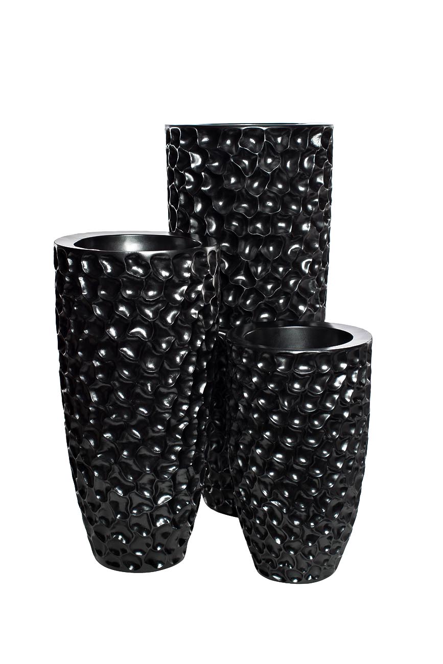 ZS-C785BL-27 Кашпо 33*33*69см цвет жемчужно-черный Garda Decor ZS-C785BL-27 