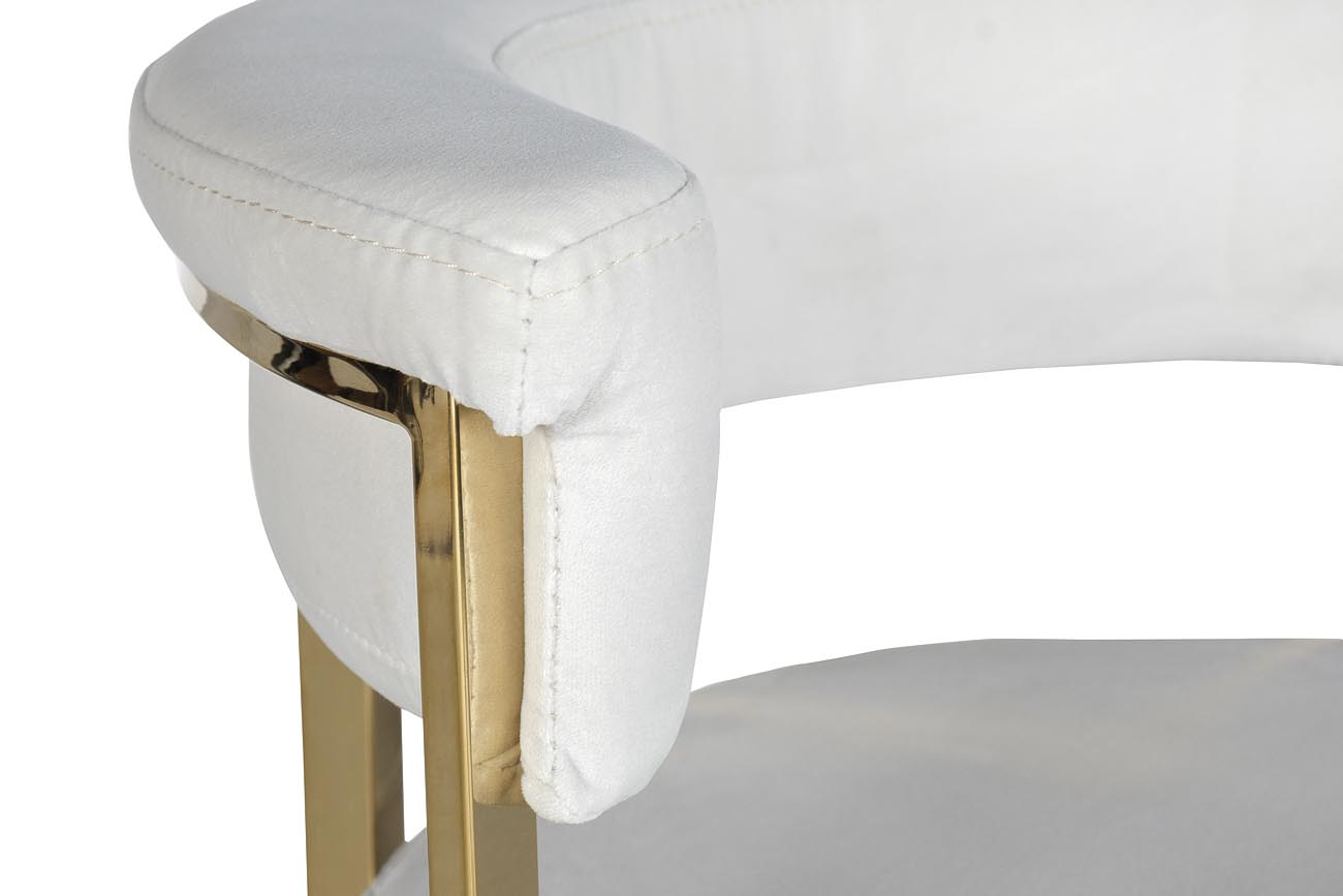 GY-B8216GOLD-LG Стул барный, велюр светло-серый/золото  49*55*85 Garda Decor GY-B8216GOLD-LG 
