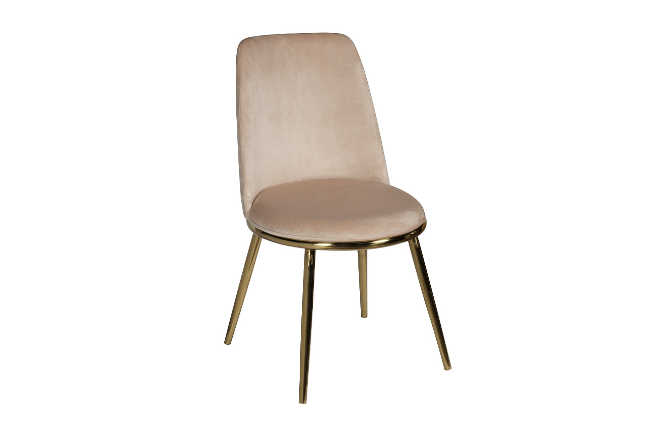 76AR-24GOLD Стул велюр бежевый/золото 48*56*86см Garda Decor 76AR-24GOLD 