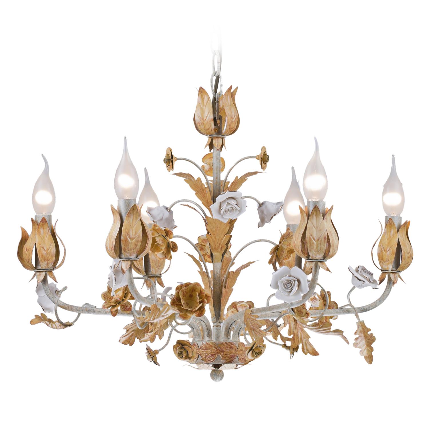 Подвесная люстра Arti Lampadari Contrada E 1.1.6 WO Contrada E 1.1.6 WO Золотой