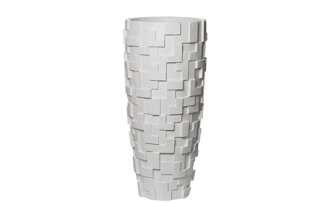ZSC930-27 Кашпо 32*32*69см цвет белый Garda Decor ZSC930-27 