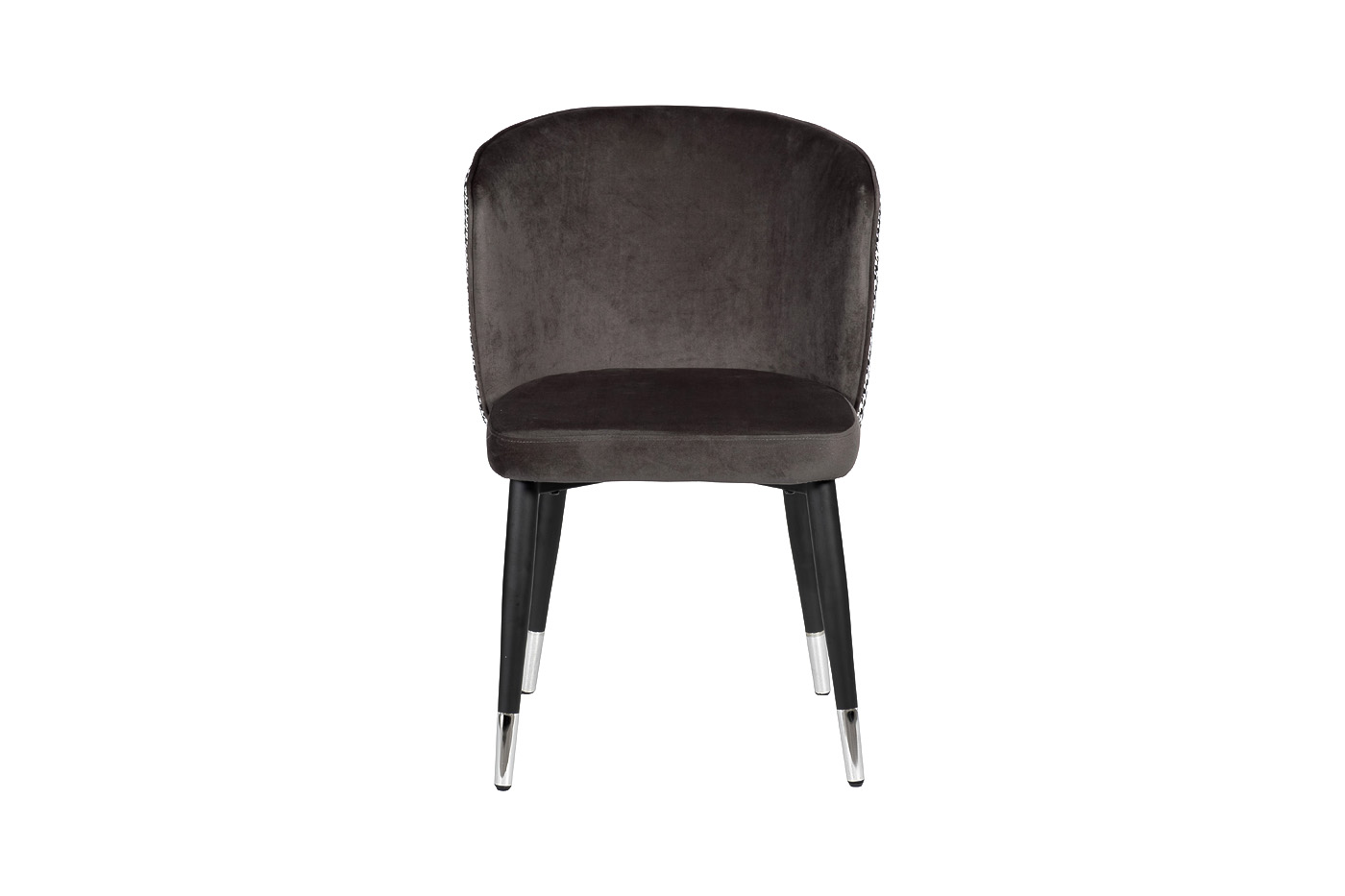 30C-1232F GR Стул велюр серый 54*57*80см с ч/б спинкой Garda Decor 30C-1232F GR 