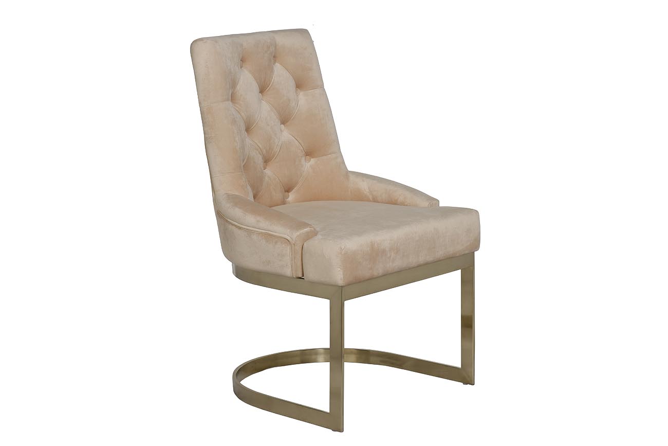 76AR-6210GOLD-BG Стул велюр бежевый/матовое золото 65*61*93см Garda Decor 76AR-6210GOLD-BG 
